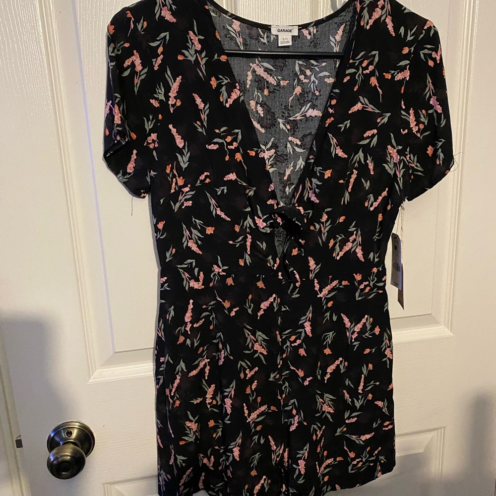 Floral V-Neck Dress GARAGE